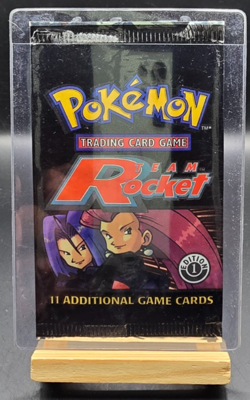 Pokemon TCG WOTC 2000 EMPTY Team Rocket Booter Pack 1st ED - Image 1