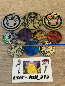10x Official Non Duplicate Pokemon Jumbo Coins Bundle Pokemon TCG Collectible #4 - Image 1