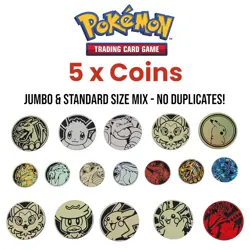 Pokemon TCG Official Flipping Coins x 5 Mixed Bundle Lot - (No Duplicates) - Image 1