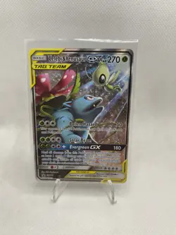 🍀Pokemon TCG Celebi & Venusaur GX SM167 Promo Tag Team LP-NM Condition🍀 - Image 1