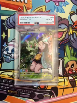 2025 Chinese Pokemon Gem 1 Sprigatito PSA 10 - Image 1