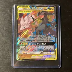 Pokemon Reshiram & Zekrom GX TAG TEAM Holo Ultra Rare Sm-Cosmic Eclipse 157/236 - Image 1