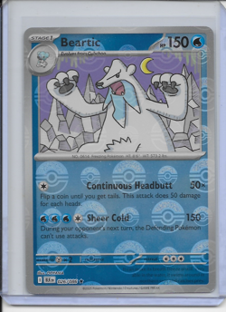 Pokemon Beartic 2025 Scarlet & Violet: Black Bolt #026/086 Master Ball Reverse - Image 1