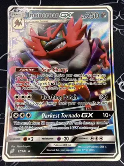 Pokemon Incineroar GX 97/181 SM - Team Up Ultra Rare NM - Image 1