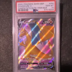 Pokemon Charizard V SWSH050 Holo Promo PSA 10 Champions Path Elite Trainer Box - Image 1