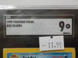 G813 1999 Pokemon - Seadra Non-Holo Fossil 42/62 - SGC 9 Mint! - Image 3