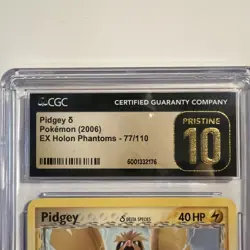 2006 Pokemon Pidgey δ EX - Holon Phantoms - 77/110 CGC Pristine 10! - Image 3