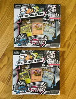 Pokemon Black Bolt & White Flare Unova Poster Collection 2x Lot - Image 1