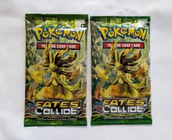 Pokemon Delphox BREAK XY Fates Collide Booster Pack Factory Sealed (2 packs) - Image 1
