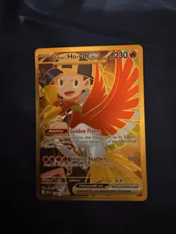 Pokemon TCG Ethan's Ho-Oh EX 239/182 Sv10: Destined Rivals Gold Holo Card - Image 1