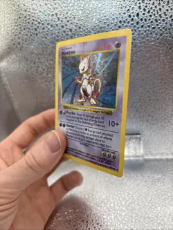 Pokemon Mewtwo 10/102 Holo Rare Base Set Shadowless MP-HP - Image 4