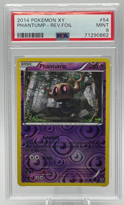 2014 POKEMON XY #54 PHANTUMP REVERSE FOIL PSA 9 MINT - Image 1