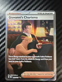 Pokemon TCG Giovanni's Charisma 204/165 Special Illustration S&V 151 - Image 1