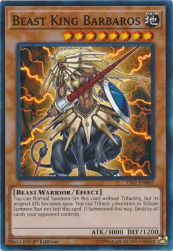 Yugioh! LP Beast King Barbaros - YS17-EN007 - Common - 1st Edition Lightly Playe - Image 1