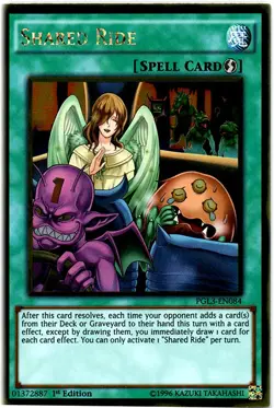 Yugioh! MP Shared Ride - PGL3-EN084 - Gold Rare - 1st Edition Moderately Played, - Image 1