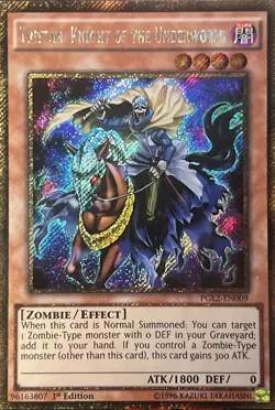 Tristan, Knight of the Underworld PGL2-EN009 1st Edition Gold Rare VLP - Image 1