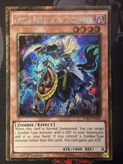 Tristan, Knight of the Underworld PGL2-EN009 1st Edition Gold Rare VLP - Image 2
