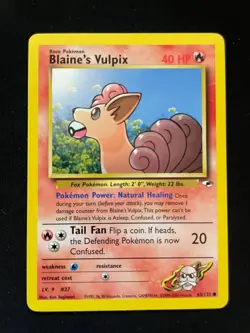 Blaine's Vulpix 65/132 Common Gym Heroes Pokemon Lightly Played - Image 2