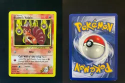 Blaine's Vulpix 66/132 Common Gym Challenge Pokemon Moderately Played - Image 1