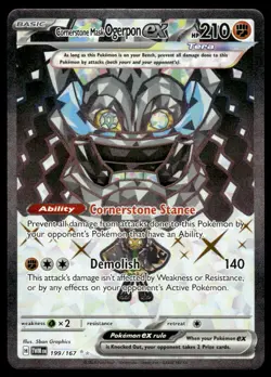 Pokemon TCG SV06: Twilight Masquerade #199/167 Cornerstone Mask Ogerpon ex Holo - Image 1