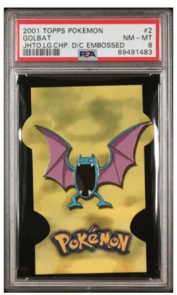 2001 Topps Pokemon Golbat Johto Champions Die Cut Embossed Psa 8 - Image 1