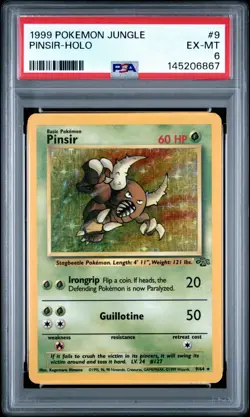 Pokemon TCG Jungle Pinsir Holo Rare PSA 6 Excellent-Mint - Image 1