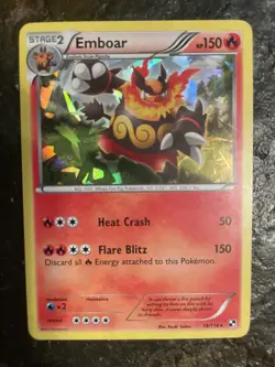 Emboar Cracked Ice Holo 19/114 Pokemon Black & White (2011) NM - Image 1