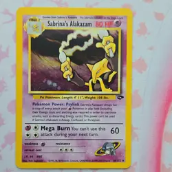 Pokemon TCG Sabrina's Alakazam Gym Challenge Holo Rare 16/132 80HP Wizards 2000 - Image 1