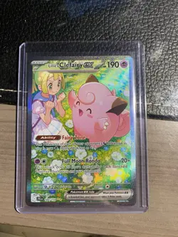 Pokemon Lillie's Clefairy ex 184/159 Sv09 Journey Together Holo EX Rare - Image 1