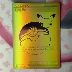 Pokemon Poke Ball SWSH146 Celebrations Promo Gold Ultra Premium - Image 1