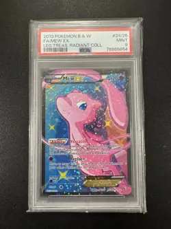 PSA 9 MINT Mew EX Legendary Treasures Radiant Collection Holo 2013 Pokemon RC24 - Image 1