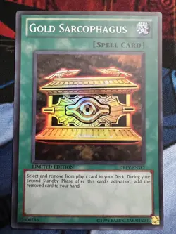 YuGiOh Gold Sarcophagus DREV ENSE2 Super Rare Limited Edition LP/NM - Image 1