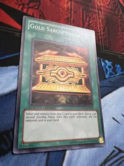 YuGiOh Gold Sarcophagus DREV ENSE2 Super Rare Limited Edition LP/NM - Image 3