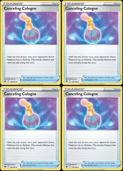 Canceling Cologne 136/189 Astral Radiance Pokemon Trainer Card Set x4 Playset - Image 1