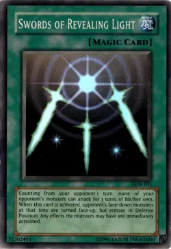 Swords of Revealing Light Super Rare The Legend of Blue Eyes White Dragon LOB-10 - Image 1