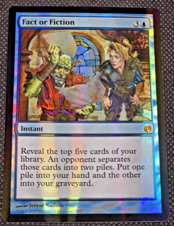 Fact or Fiction FOIL From the Vault: Twenty NM Blue Mythic Rare CARD LP -- L34 - Image 1