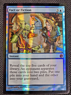 Fact or Fiction FOIL From the Vault: Twenty NM Blue Mythic Rare CARD LP -- L34 - Image 2