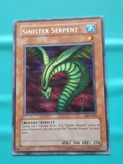 Yugioh - Sinister Serpent Prismatic Secret Rare SDD-002 MP - Image 1