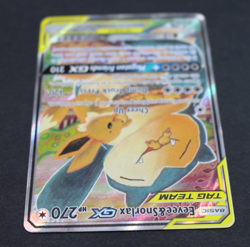 Pokemon Eevee & Snorlax GX TAG TEAM Promo Holo SM169 Team Up HP 270 Basic Card - Image 3