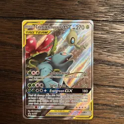 Pokemon TCG Celebi & Venusaur GX Holo Ultra Rare Card SM167 - Image 1