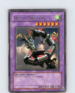 Yu-Gi-Oh TCG Metal Dragon LOB-102 Unlimited Regular Rare Card Played MP-LP - Image 1