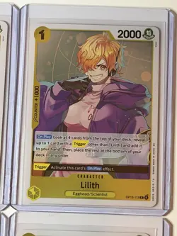 Lilith OP13-113 Carrying On His Will 4 Foil Card Play Set Lot One Piece - Image 3