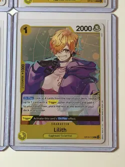 Lilith OP13-113 Carrying On His Will 4 Foil Card Play Set Lot One Piece - Image 5