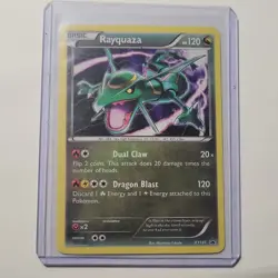 Rayquaza XY141 Promo Holo Basic Pokemon Card Dual Claw Dragon Blast XY - Image 1