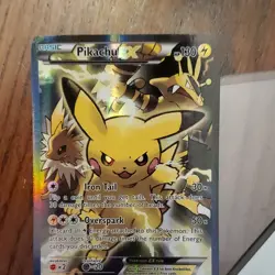 Pikachu EX XY124 XY 130 HP Holo Promo Pokemon TCG Card English - Image 1