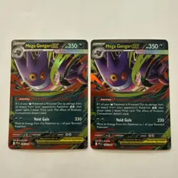 Mega Gengar ex 056/094 Me02: Phantasmal Flames Holo Lot Of 2 Cards NM/Mint - Image 1