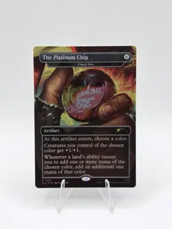 The Platinum Chip - Caged Sun Fallout Secret Lair Drop Foil Near Mint - Image 1