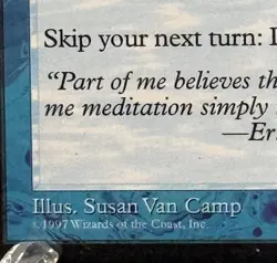 Magic the Gathering - Meditate - 1997- Tempest - MTG - Reserved List- MP - Image 3