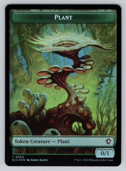 Elf Warrior | Plant FOIL - Double Sided Token - Lorwyn Eclipsed MTG - Image 2