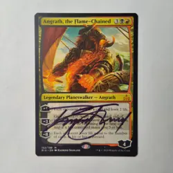 MTG Angrath, the Flame-Chained Rivals of Ixalan - Signed by Artist Ray Swanland - Image 1